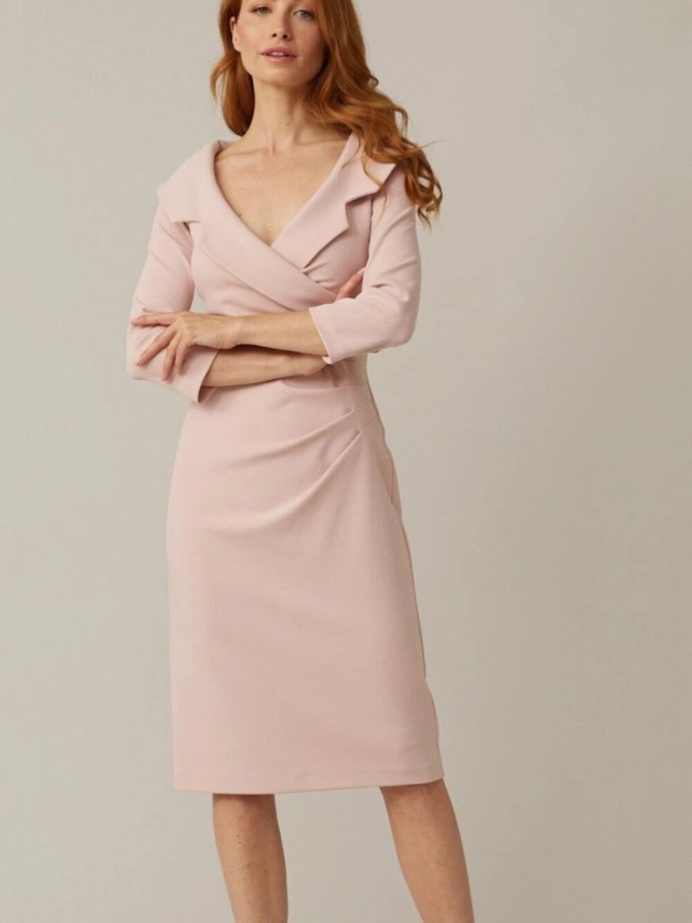 Joseph Ribkoff Blush Pink Blazer Dress Size 6 Style 221343 - Picture 1 of 6